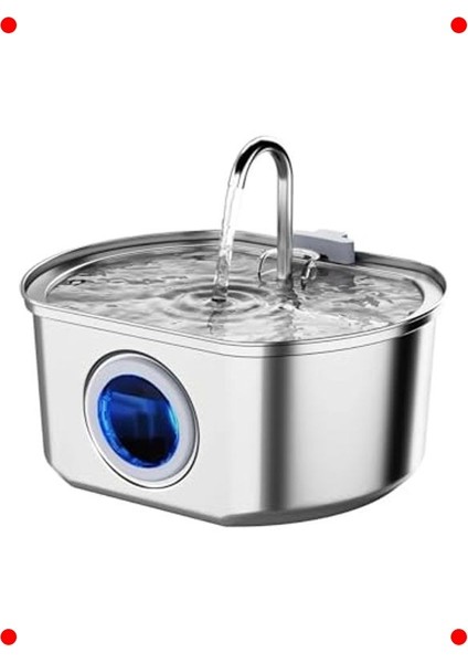 Paslanmaz Çelik 3.2l Evcil Hayvan Su Pınarı