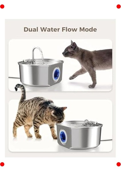 Paslanmaz Çelik 3.2l Evcil Hayvan Su Pınarı indirimleri