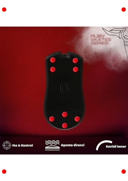 Dot ve Donut Şeklinde Kaymaz Skatez Seti (Ruby) fiyatları