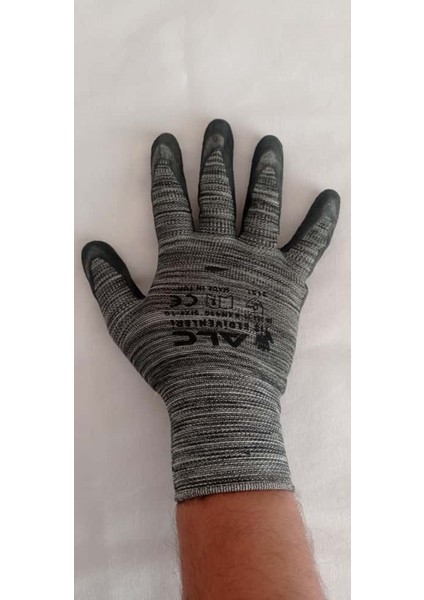 Gri Siyah Iş Eldiveni Işçi Eldiveni 1 Çift fırsatları