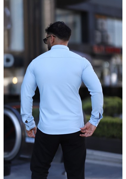 Slim Fit Uzun Kollu Klasik Yaka Düğmeli Gömlek - Şık & Günlük Kombin fiyatları