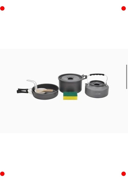 3'lü Hafif Kamp Tencere Seti - Çok Boyutlu fiyatları
