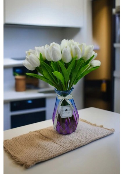 Yapay Islak Lale Beyaz 10 'lu