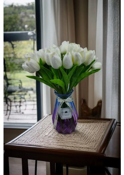 Yapay Islak Lale Beyaz 10 'lu modelleri