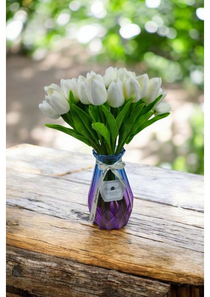 Yapay Islak Lale Beyaz 10 'lu