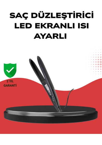 Techmrt A Kalite Orijinal 2025 Isı Ayarlı Titanyum Seramik Plakalı Profesyonel Saç Düzleştirici