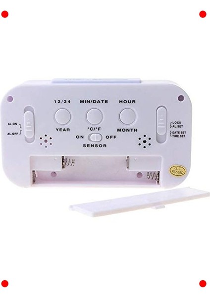 Dekoratif Dijital Masa Saati Alarmlı Beyaz fiyatları