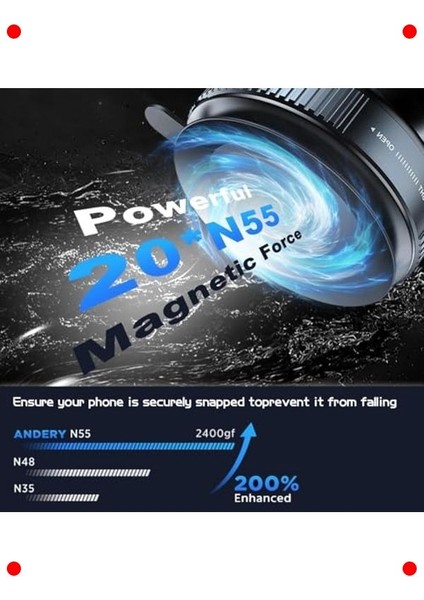 360° Dönebilen Vakumlu Manyetik Telefon Tutucu fırsatları