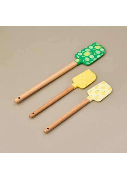Silikon 3'lü Spatula Seti - Renkli