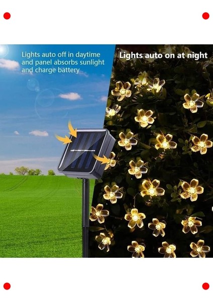 Güneş Enerjili 30 LED Çiçek Işık Zinciri - Dış Mekan fiyatları