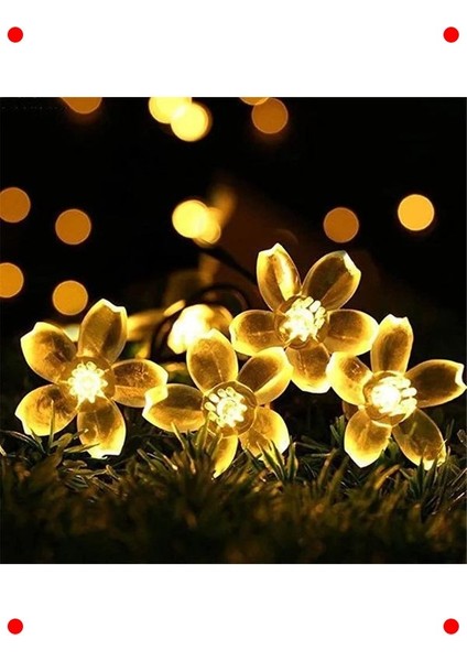 Güneş Enerjili 30 LED Çiçek Işık Zinciri - Dış Mekan fırsatları