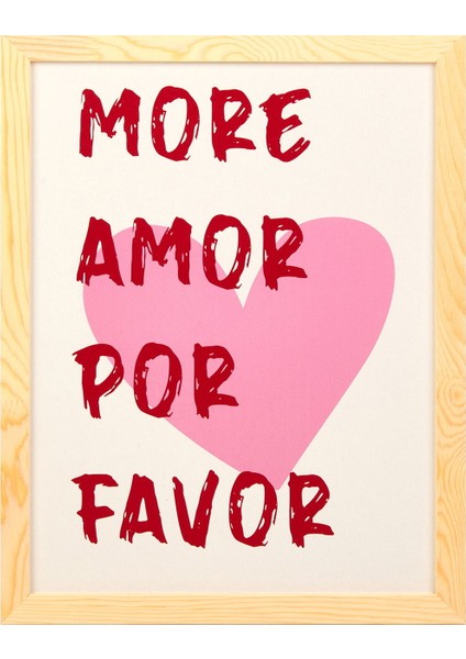 Deco Bold Hearts Duvar Panosu - Kırmızı / Pembe - 30X40 cm