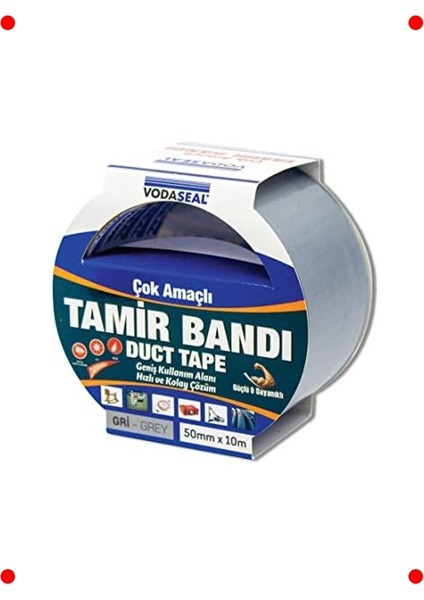 Çok Amaçlı Güçlü Tamir Bandı 50MM x 10MT Gri