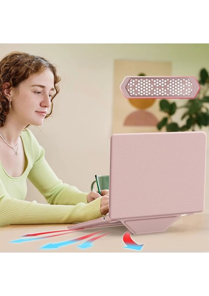 Yzlal Newface Macbook Air 15 2024 Macbook Deri Kapak - Pembe fırsatları