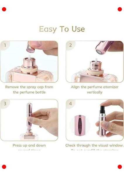 5'li Doldurulabilir Mini Cep Parfüm Atomizer Şişe fırsatları