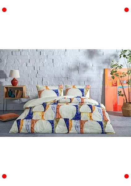 Çift Kişilik Pamuk Nevresim Takımı - Ranforce Düz Mavi