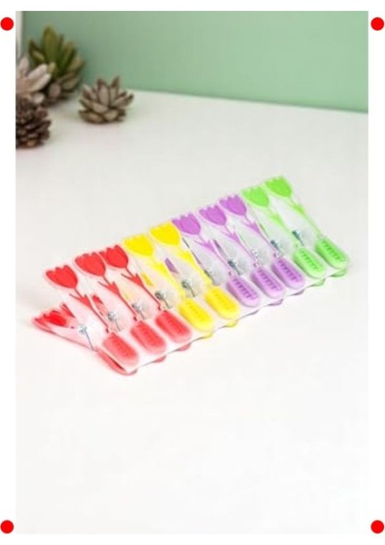 Lale Desenli Şeffaf Silikon Mandal Seti - 30 Adet fiyatları