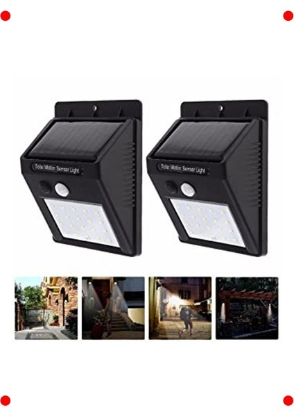 20 LED Güneş Enerjili Bahçe Aydınlatması
