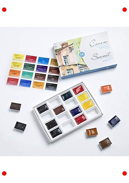 Profesyonel 16'lı Suluboya Seti modelleri