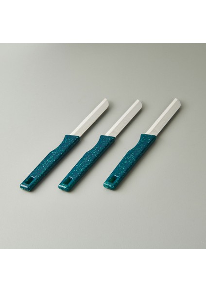 3'lü Simli Meyve Bıçağı - Asorti - 18 cm