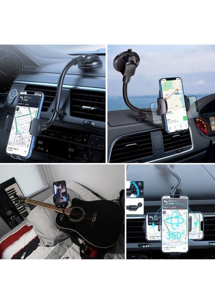 Nexoran® Ayarlanabilir Vakum Kilitli Cam ve Torpidoya Takılabilen Telefon Tutucu modelleri