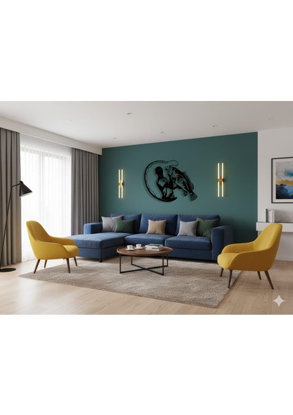 Olta Balıkçılığı Temalı Duvar Süsü | 3D Baskı Modern Deko