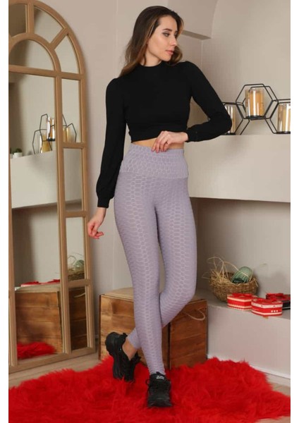 Petekli Tayt Ekstra Yüksek Bel Pamuklu modelleri