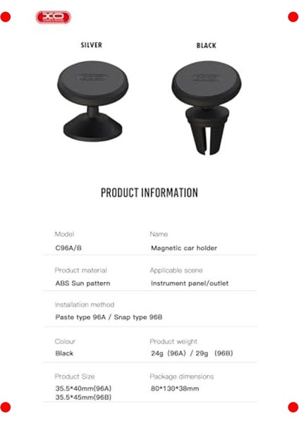 Manyetik Araç Telefon Tutucu 360° Döner Havalandırma Montaj indirimleri