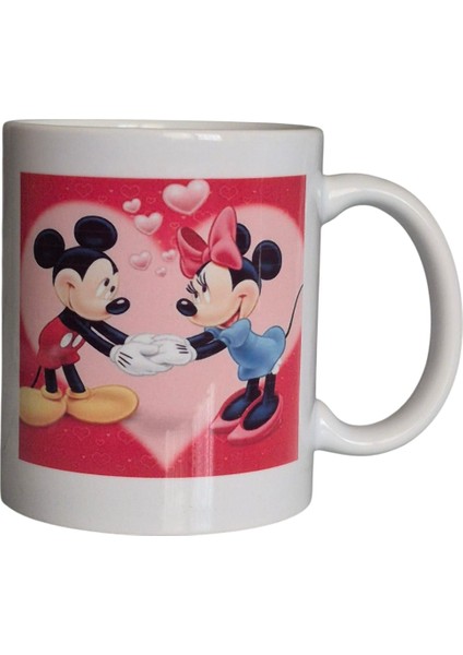 Kişiye Özel Mickey & Minnie Baskılı Kupa Bardak modelleri
