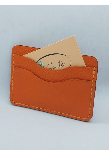 Hakiki Deri Turuncu El Yapımı Kadın Kartlık fiyatları