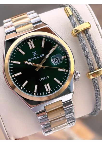 Italyan Tasarım Bileklik Hediyeli 2 Yıl Garantili 3 Atm Erkek Kol Saati ES.13861-9