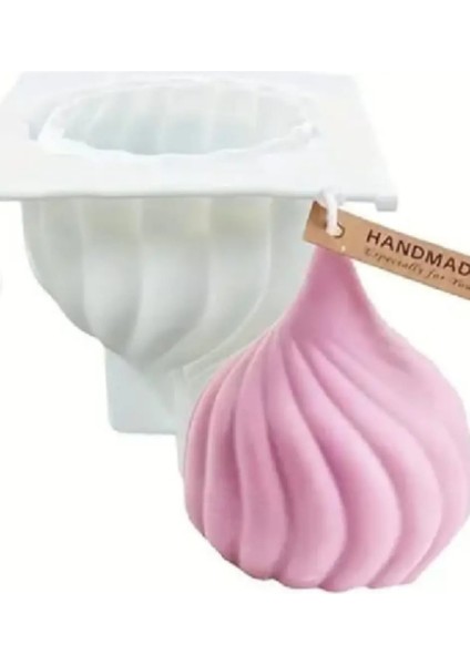 Geometrik Spiral Model Mum Kalıbı Silikon Kalıp Figür Epoksi Reçine Taş Tozu Kalıbı modelleri