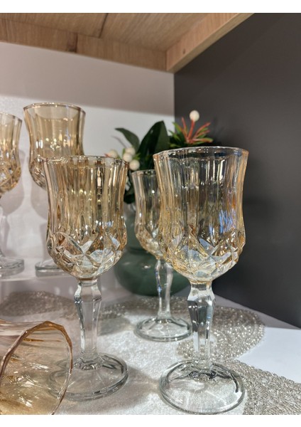 Tiffnay Stemware 150 ml Altı Adet Bal Rengi Kahve Bunum Bardağı