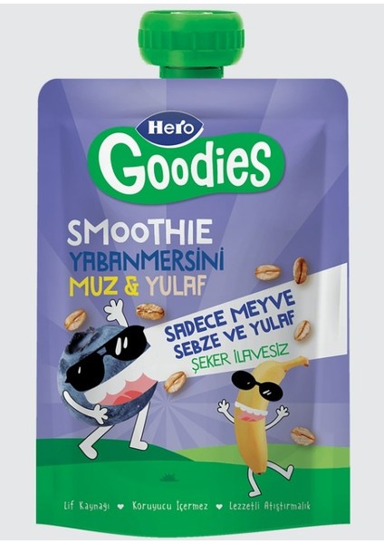 Hero Goodies Yabanmersini Muz Yulaf Havuç 100 gr