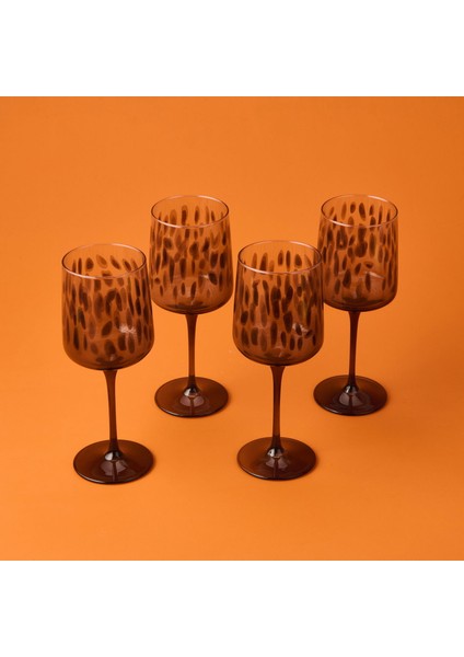 Calista 4'lü Ayaklı Bardak Seti - Siyah - 320 ml fiyatları