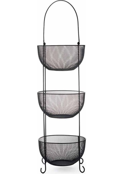 Design Aleyna 3 Katlı Metal Sebze ve Meyvelik - Siyah modelleri