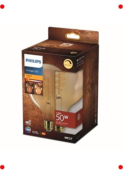 Dim Edilebilir G120 E27 Filament LED Ampul (Sarı)