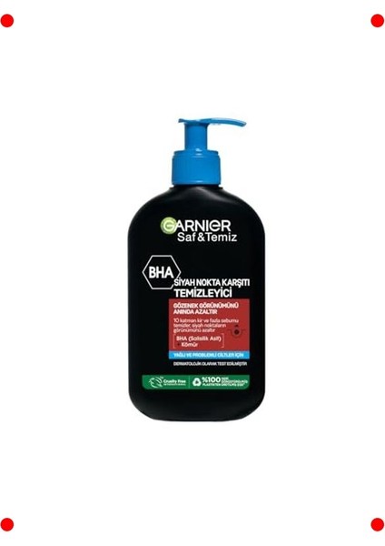 Kömürlü Siyah Nokta Karşıtı Jel Yüz Yıkama (Vegan) 250ML