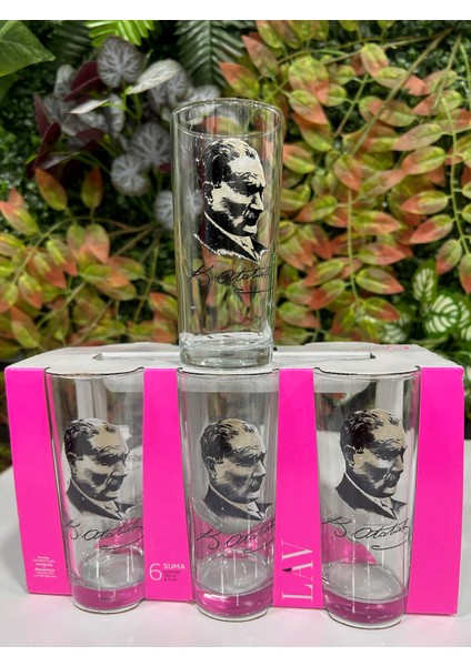 Atatürk Motifli 6'lı Rakı Bardağı modelleri