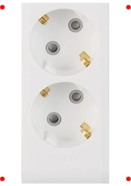 6'lı Topraklı Klemensli Grup Priz, Beyaz fırsatları