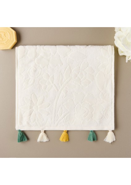 Soft Granny Summer Flos El Havlusu - Ekru - 30X50 cm