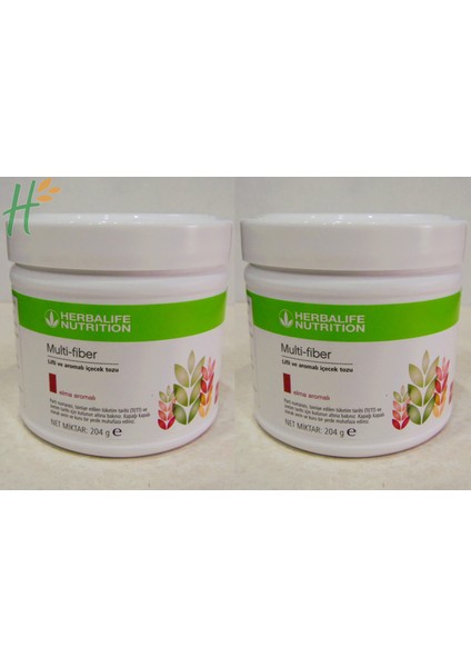 Multi-Fiber - Lif Takviyesi ve Elma Aromalı Içecek Tozu 2'li avantajlı Paket