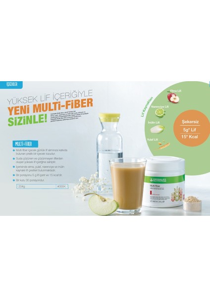 Multi-Fiber - Lif Takviyesi ve Elma Aromalı Içecek Tozu 2'li avantajlı Paket modelleri