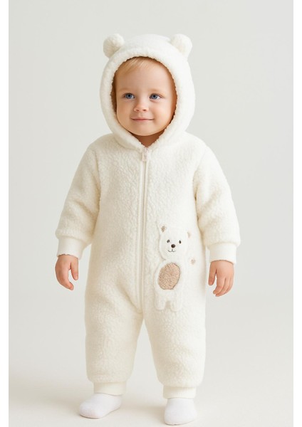 Bear Krem Fermuarlı Tulum Erkek