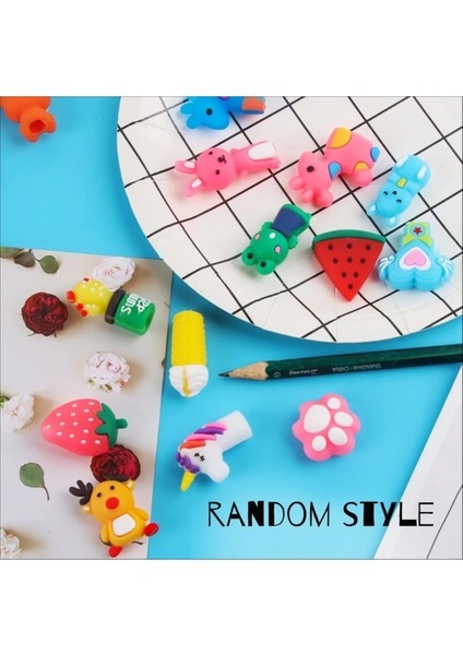 ( 25 Adet ) Figürlü Kalem Başlığı Kalem Süsü Renkli Başlıklar modelleri