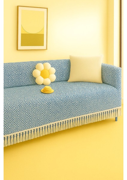 Diamond Koltuk Örtüsü Kaymaz Kumaş Özelliği | Berlina Serisi Koltuk Şalı 180 x 200 cm