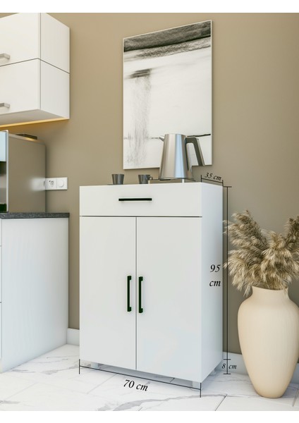 Çok Amaçlı Dolap Parlak Beyaz Dolap Çekmeceli Kapaklı Dolap modelleri