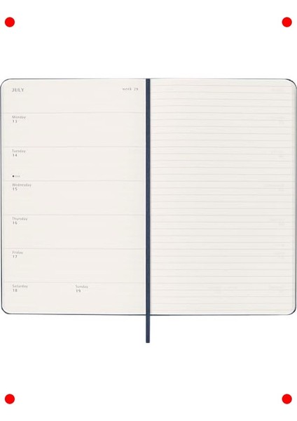 12 Ay Haftalık Ajanda, Büyük Boy, Sert Kapak - Safir Mavi indirimleri