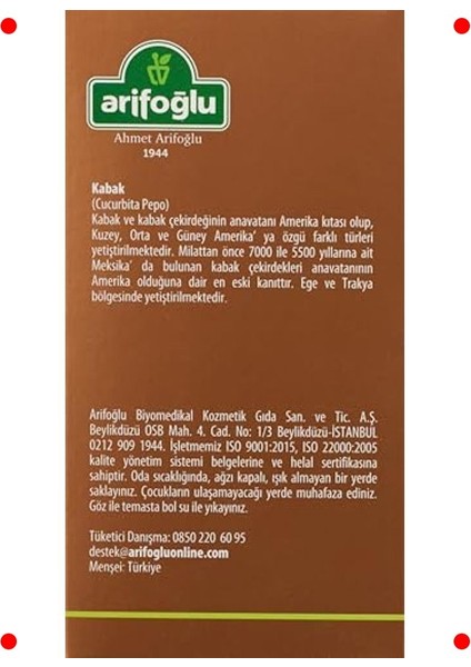 Soğuk Sıkım Kabak Çekirdeği Yağı 250 ml fiyatları