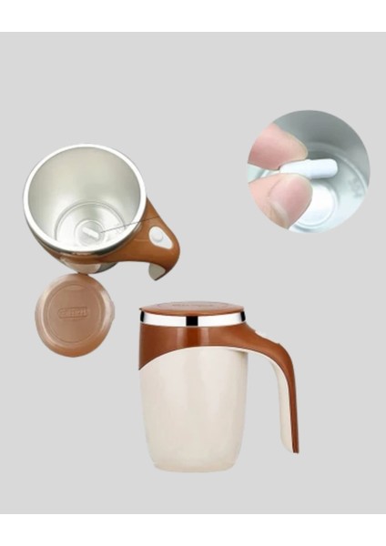 Buğz Paslanmaz Çelik Şarjlı Karıştırma Kupa – Otomatik Manyetik Blender Fincan fırsatları